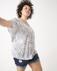 Jennifer Printed V-Neck Tee - thumbnail