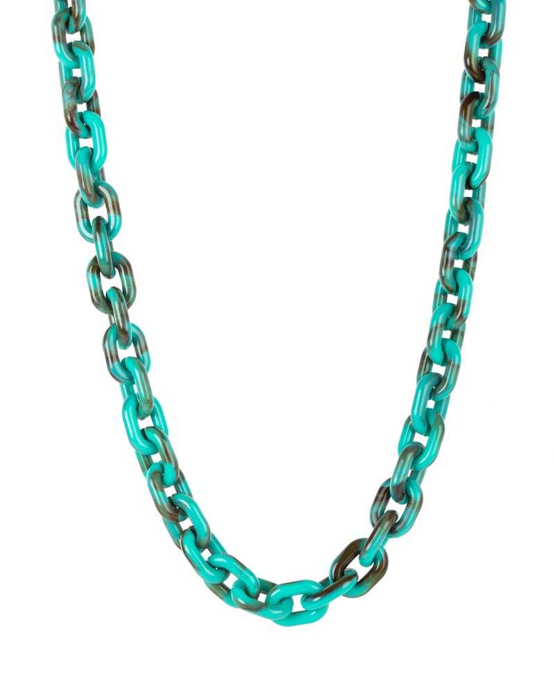 Stephanie Resin Chain Necklace | Turquoise