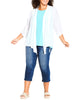 Amna Cropped Embroidered Denim - thumbnail