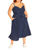 Freya Retro Dotted Swing Dress - thumbnail
