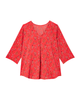 Eliss 3/4 Sleeve Woven Front Knit Back Blouse - thumbnail