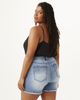 Merida Fray Hem Stretchy Denim Short - thumbnail