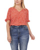 Daisy Button-Front Ruffled Blouse - thumbnail