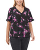 Alice Button-Front Ruffled Blouse - thumbnail