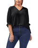 Lorie Ruffle-Sleeve Blouse - thumbnail