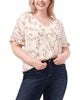 Alisa Ruffle-Sleeve Floral-Print Blouse - thumbnail