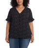 Brenda Ruffle-Sleeve Floral-Print Blouse - thumbnail