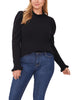 Delilah Mock Neck Ruffled Sweater - thumbnail