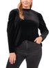 Amaya Velvet Ruffle-Neck Top - thumbnail