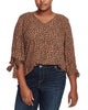 Taylor Animal-Print Tie-Sleeve Top - thumbnail