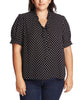 Molly Polka-Dot Tie-Neck Top - thumbnail