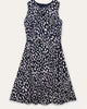 Cora Polka Dot Pleated Neck Midi Dress - thumbnail