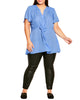 June Button Up Peplum Tunic - thumbnail