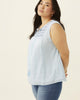 Jade Smocked Prep School Linen Tank - thumbnail