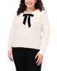 Audriana Collared Bow Top Sweater - thumbnail