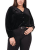 Luna Velvet Button Front Top - thumbnail