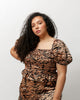 Bella B Puff Sleeve Satin Top - thumbnail