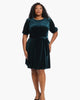 Lucinda Velvet Puff Sleeve Dress - thumbnail