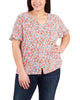 Loretta Button Loop Frill Sleeve Top - thumbnail