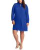 Karina Pleated Keyhole Dress - thumbnail