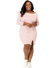 Kenna Athletic Stripe Off-The-Shoulder Dress - thumbnail
