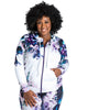 Greta Zip-Up Floral Print Hoodie - thumbnail