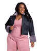 Tracy Faux Fur Trim Trucker Jacket - thumbnail
