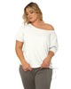 Briana Boatneck Ruched Tee - thumbnail
