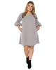 Tenley Balloon Sleeve Midi Dress - thumbnail