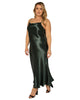 Drea Cowlneck Satin Midi Slip Dress - thumbnail