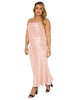 Drea Cowlneck Satin Midi Slip Dress - thumbnail