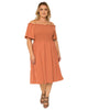 Ariel Off-Shoulder Midi Dress - thumbnail