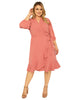 Chloe Ruffle Wrap Midi Dress - thumbnail