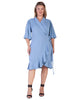 Chloe Ruffle Wrap Midi Dress - thumbnail