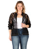 Peek-A-Boo Lace Bomber Jacket - thumbnail