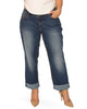 Mia Rolled Hem Boyfriend Jeans - thumbnail