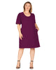 Zoe Puffed Sleeve Midi Dress - thumbnail