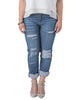 Nora Distressed Patched Boyfriend Jean - thumbnail