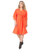 Delilah Kimono Sleeve Ruffle Wrap Dress - thumbnail