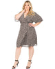 Caroline V-Neck Kimono Wrap Midi Dress - thumbnail