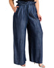 Natalia Denim Wide Leg Palazzo Pant - thumbnail
