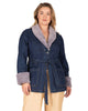 Eliza Detachable Faux Fur Denim Jacket - thumbnail