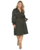Josie Long Sleeve Wrap Dress - thumbnail