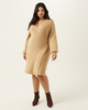 Edith Faux-Wrap Sweater Dress - thumbnail