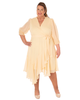 Joanna Ruffled Midi Wrap Dress - thumbnail