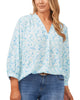 Floral Field V-Neck Blouse - thumbnail