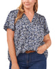 Fresh Blooms Flutter Sleeve Blouse - thumbnail