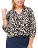 Shadow Bouquet Flutter Sleeve Blouse - thumbnail