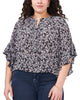 Emilia Ruffle Sleeve Blouse - thumbnail