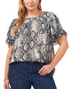 Madelyn Snake Print Blouse - thumbnail
